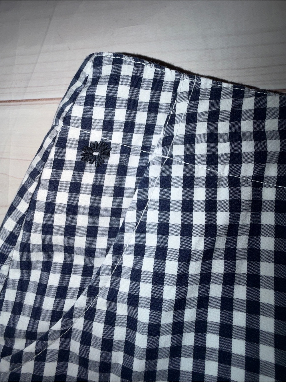 Kartel Navy & White Gingham Skort Size Medium| Perfect for Vacation| Casual - Picture 2 of 11